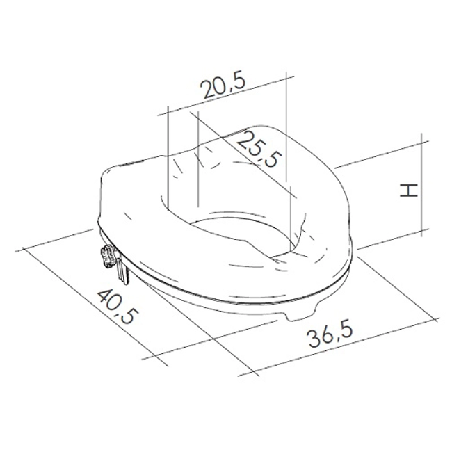 Vendita online Alzawater in polipropilene bianco H 10 cm.